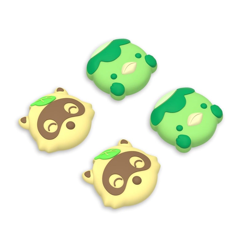 playvital Joystick Caps for Nintendo Switch, Thumbstick Caps for Switch Lite, Analog Cover for OLED Joycon Thumb Grips - Tanuki & Kappa - Image 5